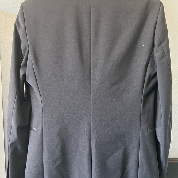 Express extra slim Black wool-blend Tuxedo Jacket - Picture 11 of 11